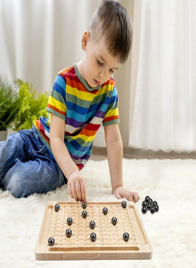 Zelbuck Magnet Game,Magnetic Chess Game,Table Top Magnetic Chess Fun Family Games for Kids and Adults,Magnetic Rocks Game Puzzle Toy Family Party Strategy Game for Boys and Girls, Wood - Image 3